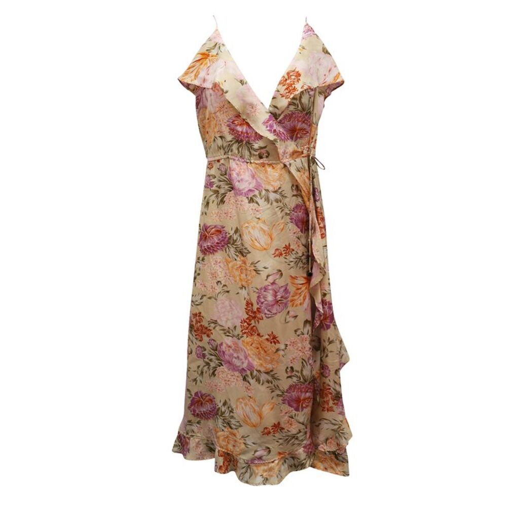 Zimmermann Wrap Dress in Floral Silk